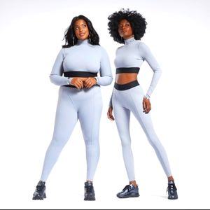 Cardi B Thick Rib Long Sleeve Crop Top (Plus Size)